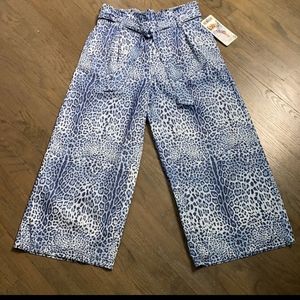 NWT  Rewash wide leg paper bag waist pants